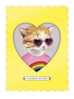 Galison Berkley Bestiary Rainbow Kitten Porcelain Trinket Tray BNIB